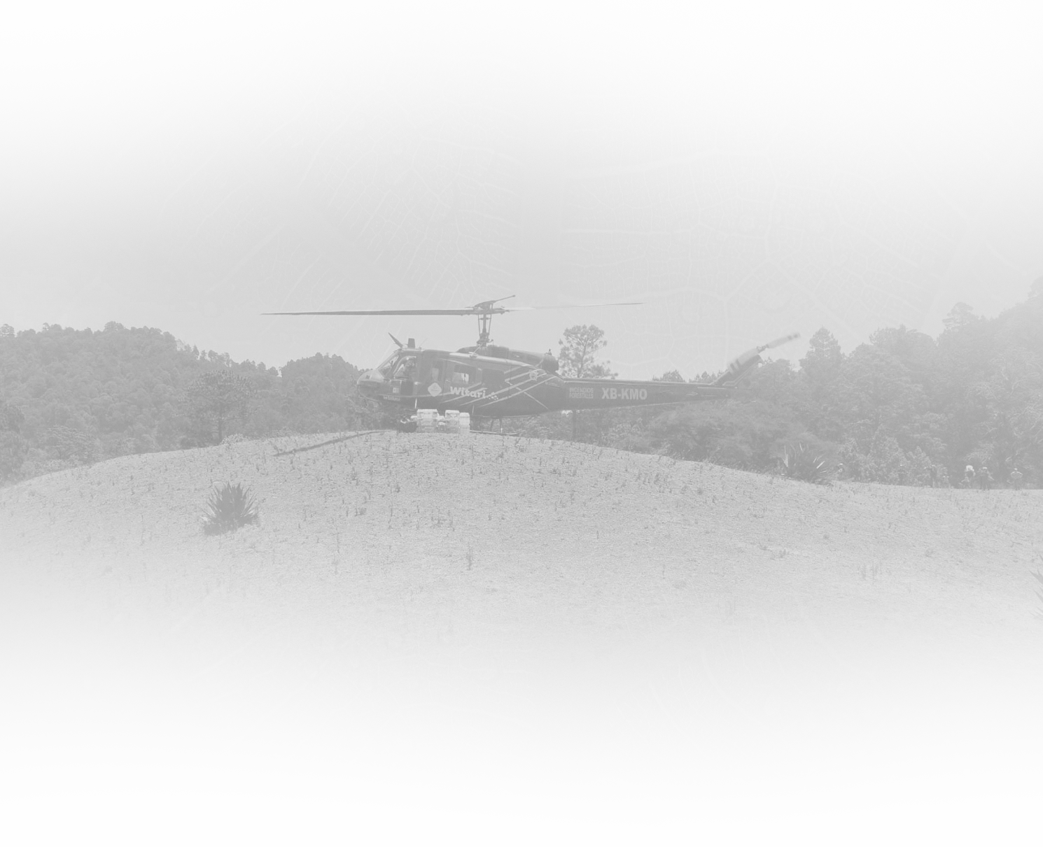 Fondo de un helicoptero